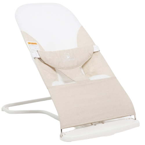 ComfyBumpy Ergonomic Baby Bouncer Seat - Portable Bouncing Chair with Adjustable Height-Oatmeal