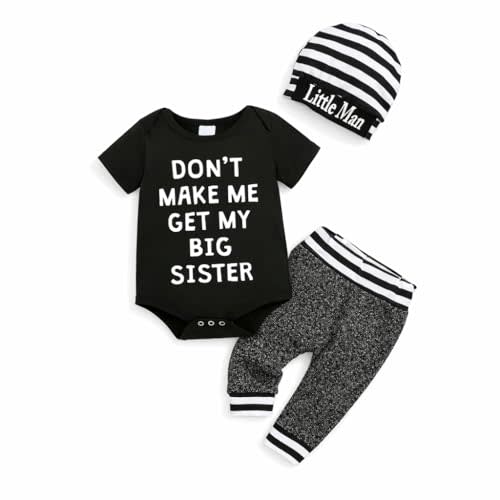 TIZZMING Newborn Baby Boy Clothes Daddy’s Little Dude Letter Print 3‑Piece Infant Clothing Set baby boy summer clothes