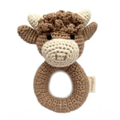 Crochet Highland Cow Rattle