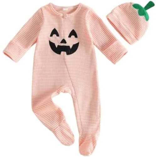 Newborn Coming Home Outfit and Hat Baby Boy Girl Footie Romper Jumpsuit Cute Infant Clothes Set