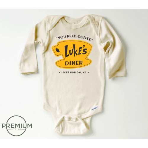 Luke's Diner Long Sleeve Onesie® | 100% Premium Cotton | Available in SS Onesie® LS Onesie® and Toddler Shirt