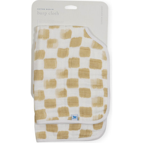 Cotton Muslin Multi-Layered Burp Cloth 14X21, Adobe Checker - Little Unicorn | Maisonette