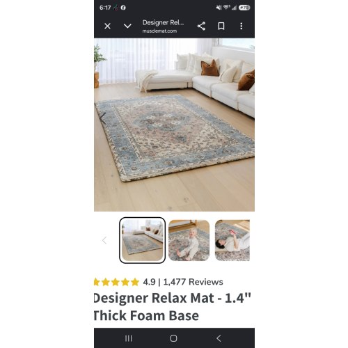 Designer Relax Mat - 1.4" Thick Foam Base