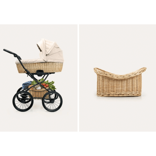 Angelcab Wicker Basket for Stroller | Hand-woven & weather-resistant