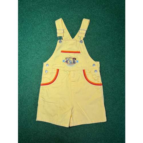90s 1999 Rugrats Character Overalls yellow denim rare baby toddler size 6X snick