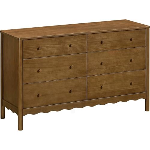 Babyletto Swell 6-Drawer Assembled Baby Dresser, Natural Walnut | GREENGUARD Gold Certified, 6 Spacious Drawers, Dresser for Bedroom, Living Room & Hallway - Wooden Double Chest of Drawers