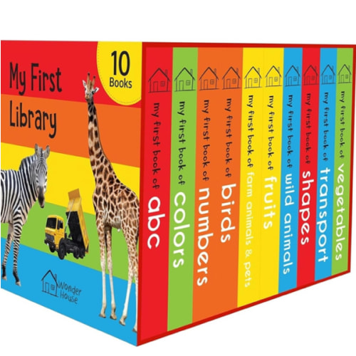 My First Library: Boxset of 10 Board Books for Kids