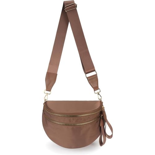 Spacious Nylon Crossbody Bag Bum Bag Handbags Wallets Purses Trendy Shoulder Bag for Women