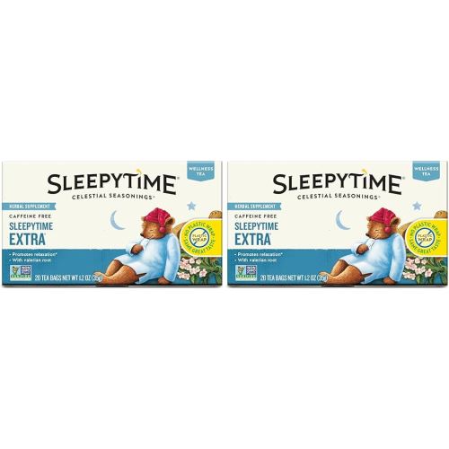 Celestial Seasonings Sleepytime Extra Herbal Tea, 20 Tea Bags Box (Pack of 2)