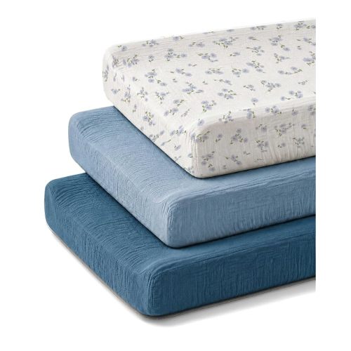 Changing Pad Covers 3 Pack, 32"x16" Muslin Baby Changing Table Pad Covers