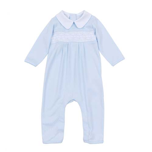 Walker's Classics Smocked Playsuit - Light Blue