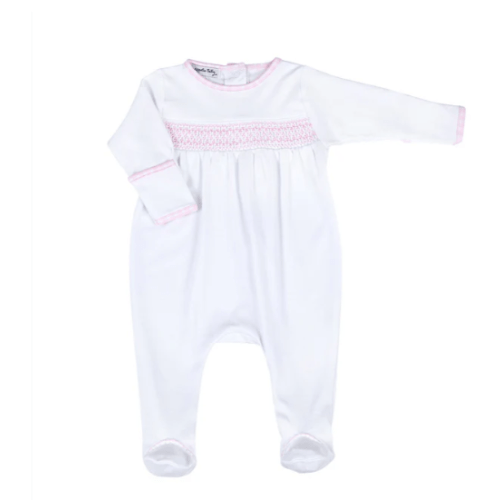New Beginnings Smocked Footie - Pink