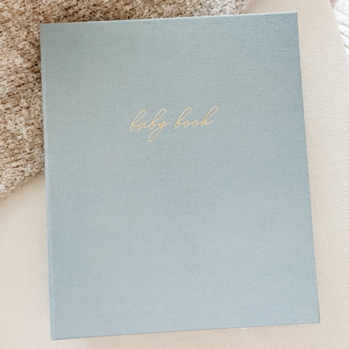 First Year Baby Memory Book - Dusty Blue