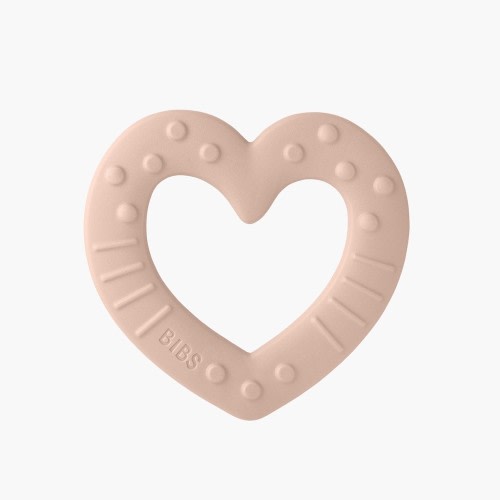 Bibs Bitie Heart Teether Blush