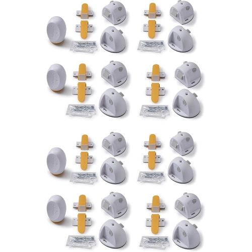 Safety 1st Adhesive Magnetic Lock System - 16 Locks & 4 Keys, White
