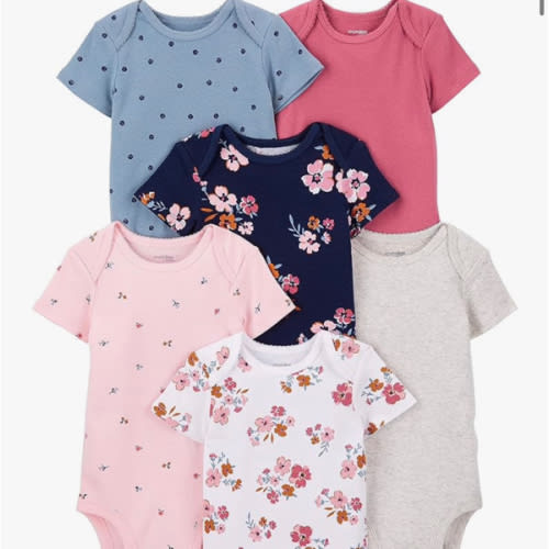 Simple Joys by Carter's Baby-Girls 6-Pack Short-Sleeve Bodysuit