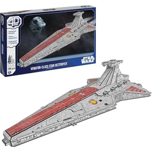 4D Build Star Wars Deluxe Venator-Class Star Destroyer 3D Model Kit, Star Wars Collectibles & Desk Decor, Adult Puzzle, Building Toys, 288 Pieces, 3D Puzzles, Gift Ideas for Ages 12 & Up
