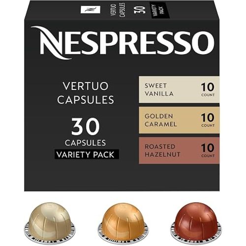 Nespresso Vertuo, Barista Flavored Pack, Medium Roast, 30-Count Coffee Pods