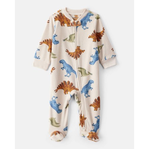 Baby Boy Dinosaur Loose Fit Long-Sleeve Sleep & Play - Cream - Carter's | Carter's