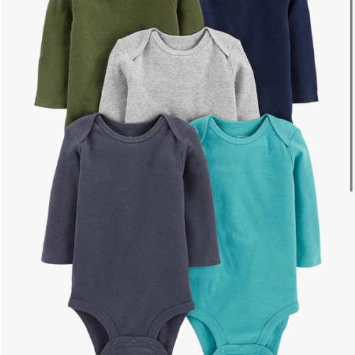 Simple Joys by Carter's Baby-Boys Long-Sleeve Bodysuit Pack of 5Bodysuit