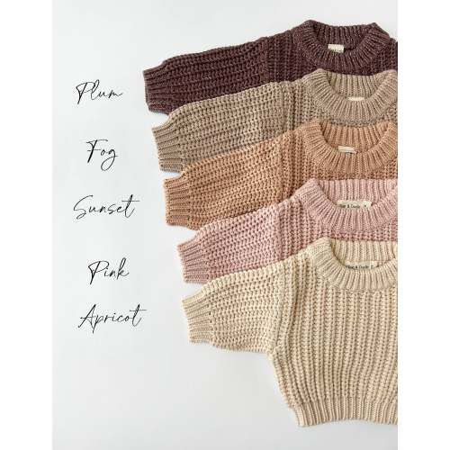 Baby Cotton Chunky Knit Sweater (nb-24m) – Olive and Cradle