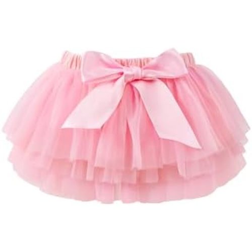 6M-3T Infant Baby Girl Tutu Skirt Toddler Girls Solid Color Tulle Skirts Birthday Outfits with Headband