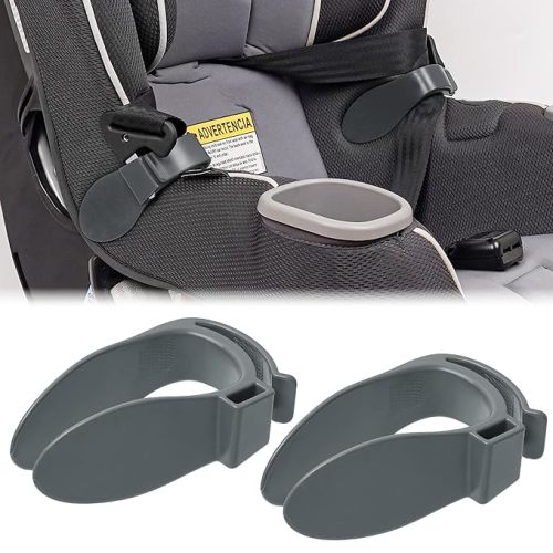 Car Seat Strap Organizer Clip – Keep Harness Straps Neat & Easily Accessible – Prevents Twisting & Tangling – Universal Fit for Infant, Toddler, and Booster Seats – Quick Installation (Grey)
