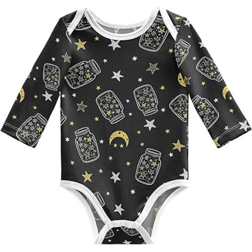 Baby Girls Boys Bodysuit Cotton Long Sleeve Rompers One Piece Baby Clothes Outfits for Newborn Infant 0-24 Month