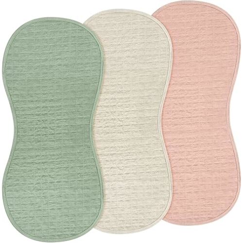 3 Pcs Changing Pad Liners Fits in Peanut Shape Changing Pad Waterproof Diaper Mats Organic Cotton Peanut Mats are Warm on a Baby's Back, Washable Reusable(Fresh Style,Green)