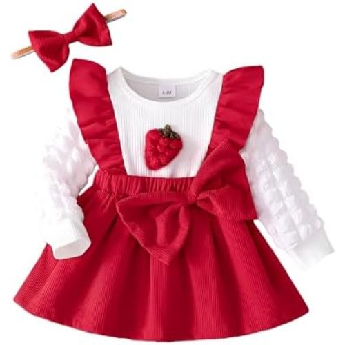 Baby Long Sleeve Fall Dress Baby Girl Clothes Ruffle Toddler Casual Dress Infant Cute Clothes Winter Outfits