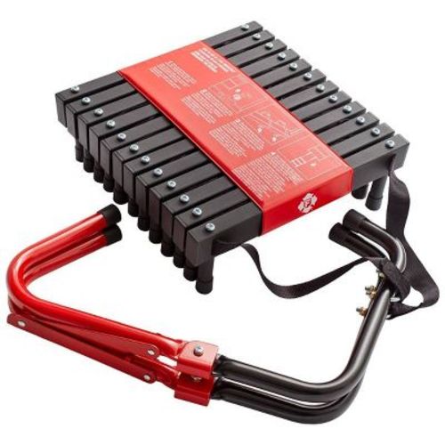 First Alert 2 Story Escape Ladder: Steel Fire Ladder, 12 Rungs, 375 lb Capacity, 168" Max Height, No Assembly Required
