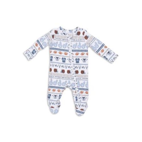 Boys' Football Striped 2 Way Zipper Footie - Baby