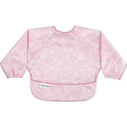 Tiny Twinkle Long Sleeve Bib for Babies & Toddlers | Waterproof Smock Bib for Eating | Machine Washable & Mess-Proof Feeding Essentials | Newborn Shower Gift (Toile, Small 6-24 Months)