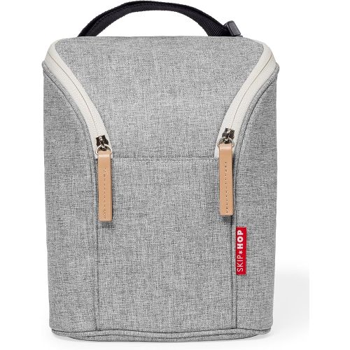 Skip Hop Baby Bottle Bag, Grab & Go, Grey Melange, 6.75x3.5x9 Inch (Pack of 1)