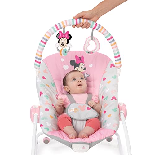 New Bright Starts Disney Baby MINNIE MOUSE Infant to Toddler Rocker & Seat (Forever Besties)