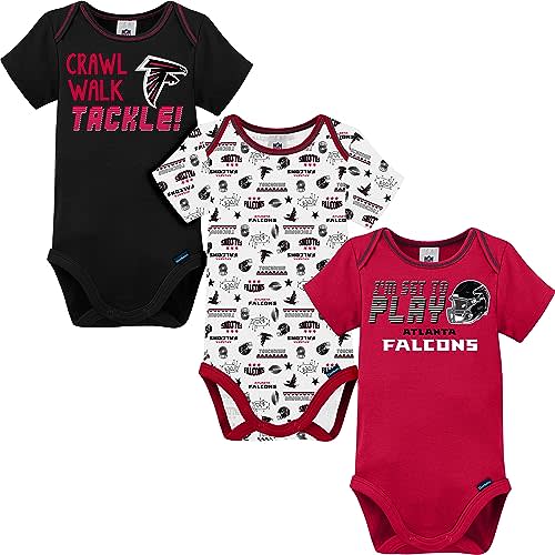 Gerber NFL Unisex Baby Nfl Team 3 Pack Short Sleeve Onesie Bodysuit