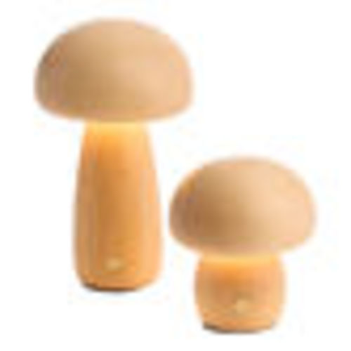 Natural Wood Mushroom Shaped LED Portable Night Light - World Market