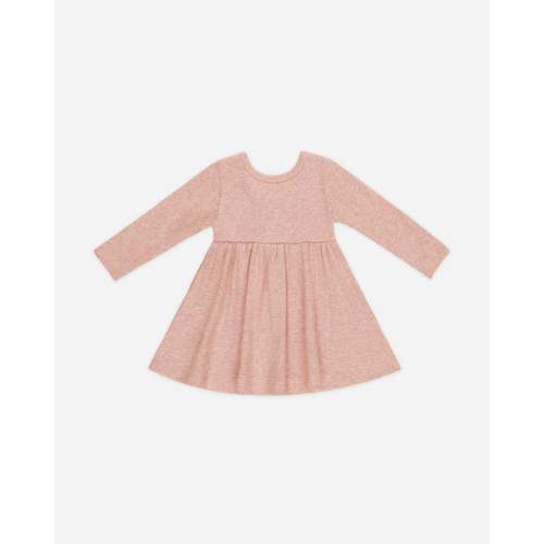 Ribbed Long Sleeve Dress Rose