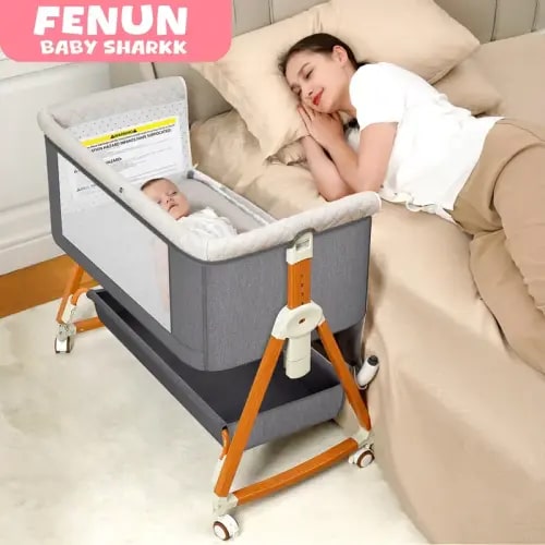 Baby Bassinet Sleeper, 6 Height Adjustable Cribs, Easy to Fold - TikTok Shop