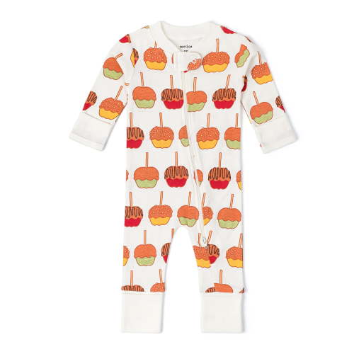 Monica + Andy Organic Cotton Gender Neutral Long Sleeve Baby One-Piece Pajama, Sizes Newborn - 24 Months