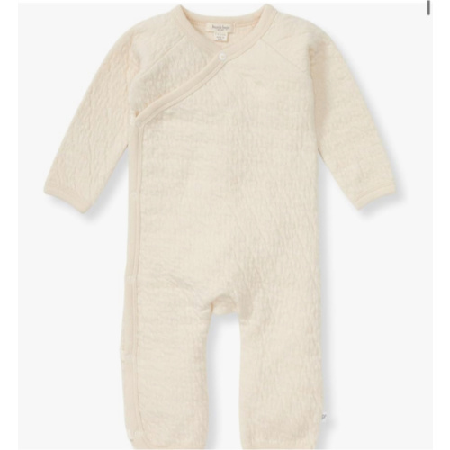 Burt's Bees Baby Long Sleeve Quilted Wrap-Front Jumpsuit, 100% Organic Cotton One-Piece Outfit Coverall