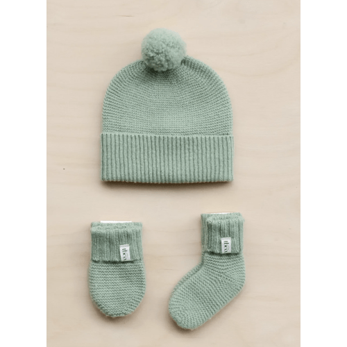 Merino Wool Baby Accessories Bundle- Pistachio