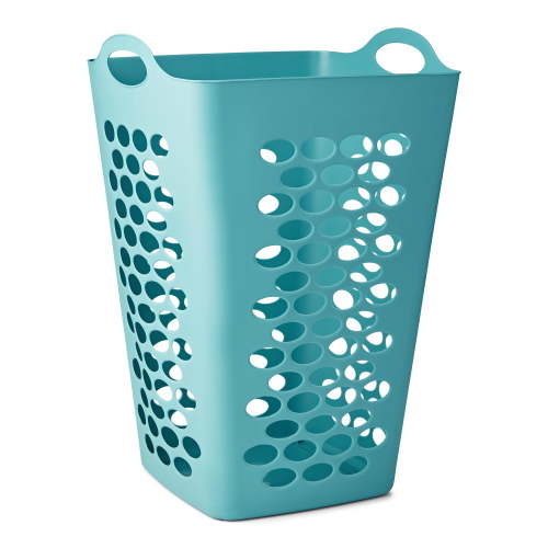 Mainstays 2 Bushel Flexible Square Laundry Hamper, Teal
