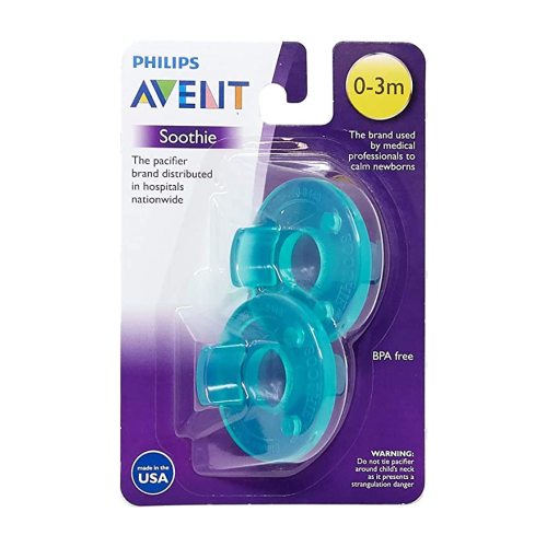 Philips Avent SCF190/01 Soothie 0-3mth Green/Green, 2 Count