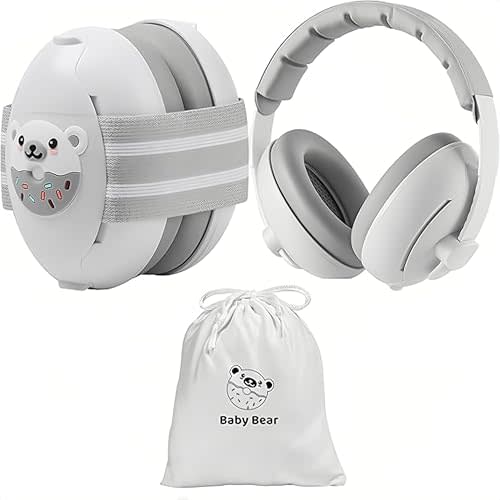 BOENFU Noise Cancelling Headphones for Babies and Toddlers up to 48 Months, 2 in 1 Adjustable Ear Muffs Noise Protection