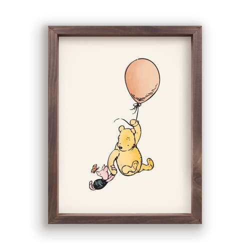 Framed Art-Pooh & Piglet (12 3/4" x 16 3/4")