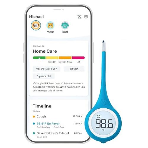 Kinsa QuickCare Smart Digital Thermometer, FDA Cleared