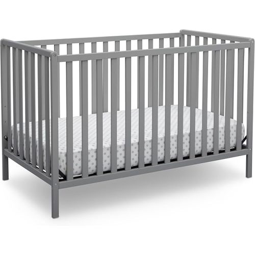 Delta Children Heartland 4-in-1 Convertible Crib - Greenguard Gold Certified, Grey