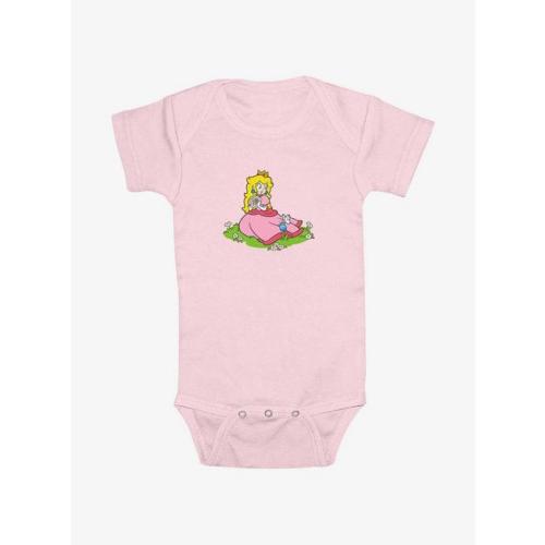 Nintendo Peach And A Butterfly Infant Bodysuit - PINK | BoxLunch