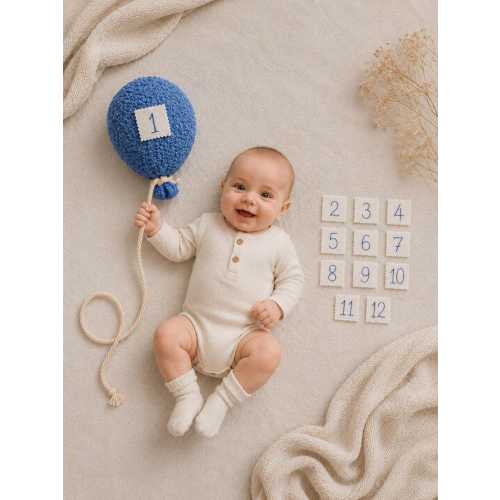 Baby Milestone Balloon Prop, Monthly Baby Photo Marker, Newborn Photography Prop, First Year Milestone Set, Baby Shower Gift